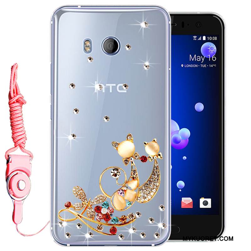 Kuori Htc U11 Strassi Kulta Murtumaton, Kotelo Htc U11 Silikoni Puhelimen Kuoret