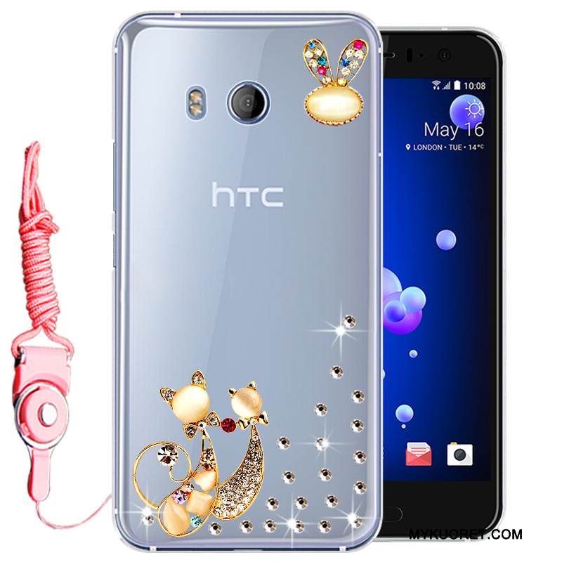 Kuori Htc U11 Strassi Kulta Murtumaton, Kotelo Htc U11 Silikoni Puhelimen Kuoret