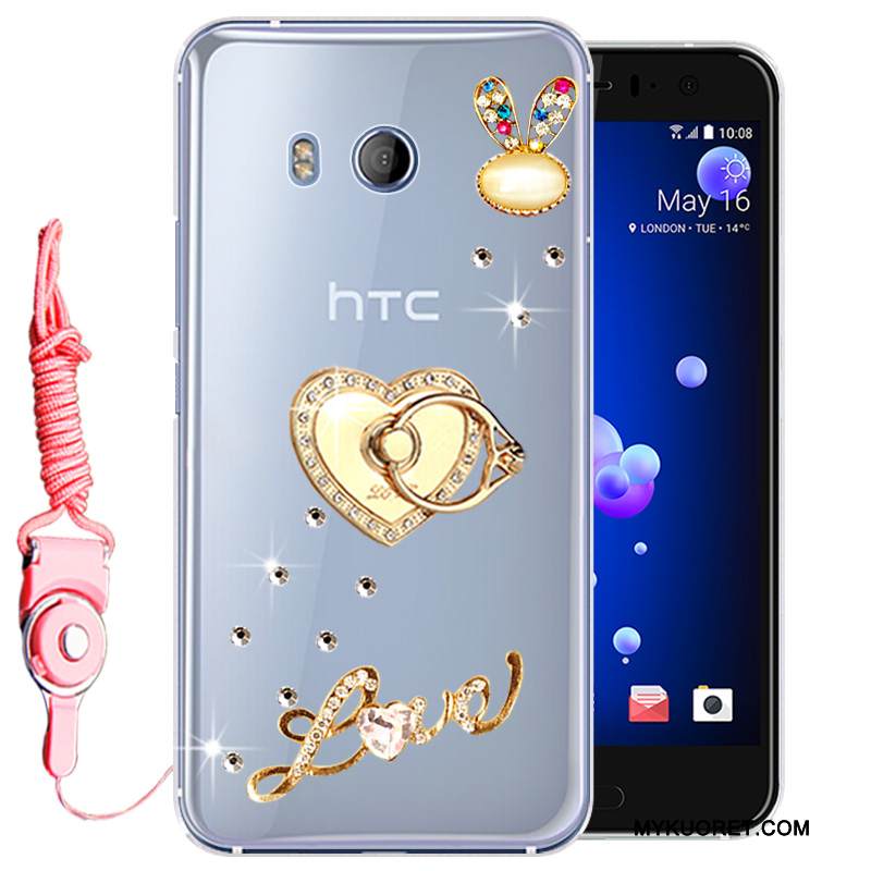 Kuori Htc U11 Strassi Kulta Murtumaton, Kotelo Htc U11 Silikoni Puhelimen Kuoret