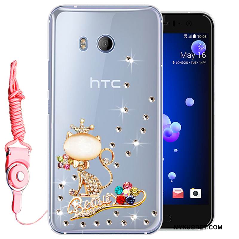 Kuori Htc U11 Strassi Kulta Murtumaton, Kotelo Htc U11 Silikoni Puhelimen Kuoret