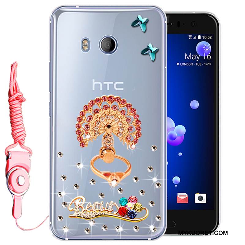Kuori Htc U11 Strassi Kulta Murtumaton, Kotelo Htc U11 Silikoni Puhelimen Kuoret