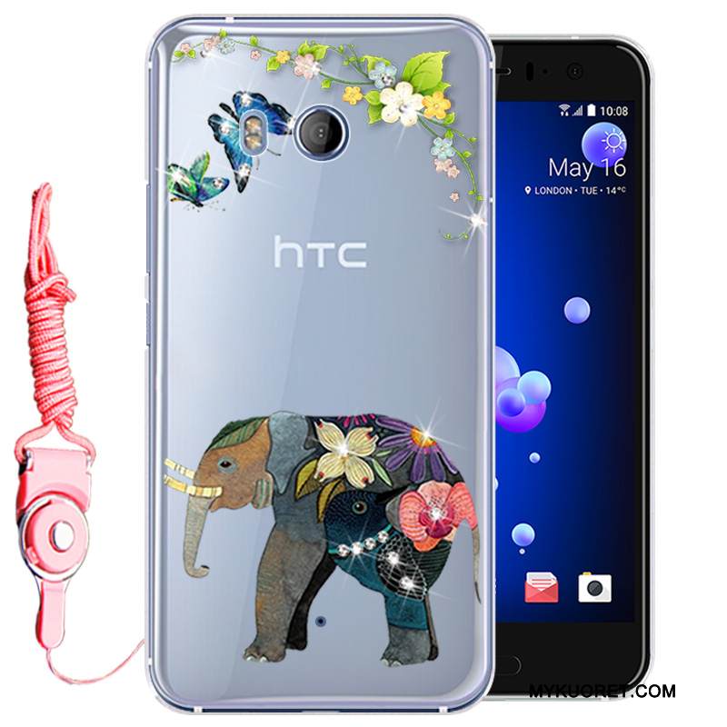 Kuori Htc U11 Strassi Kulta Murtumaton, Kotelo Htc U11 Silikoni Puhelimen Kuoret