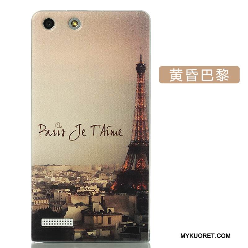 Kuori Huawei Ascend G6 Luova Puhelimen Kuoret Kova, Kotelo Huawei Ascend G6 Sarjakuva Takakansi Jauhe