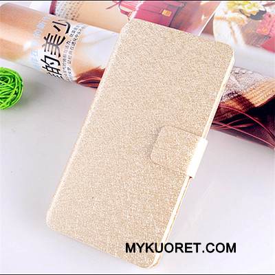 Kuori Huawei Ascend G6 Nahka Kulta Puhelimen Kuoret, Kotelo Huawei Ascend G6 Suojaus