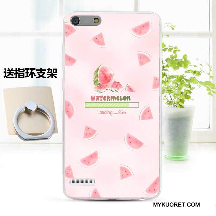 Kuori Huawei Ascend G6 Pehmeä Neste Murtumaton Puhelimen Kuoret, Kotelo Huawei Ascend G6 Silikoni Sininen Persoonallisuus