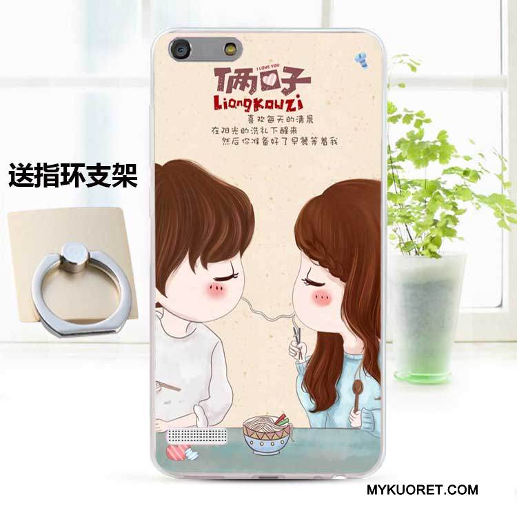 Kuori Huawei Ascend G6 Pehmeä Neste Murtumaton Puhelimen Kuoret, Kotelo Huawei Ascend G6 Silikoni Sininen Persoonallisuus