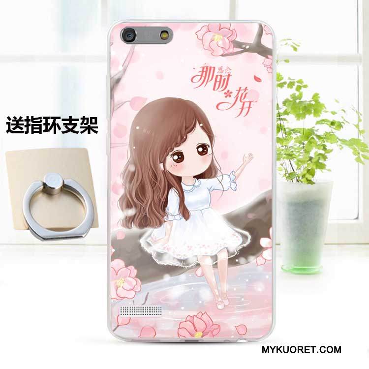 Kuori Huawei Ascend G6 Pehmeä Neste Murtumaton Puhelimen Kuoret, Kotelo Huawei Ascend G6 Silikoni Sininen Persoonallisuus