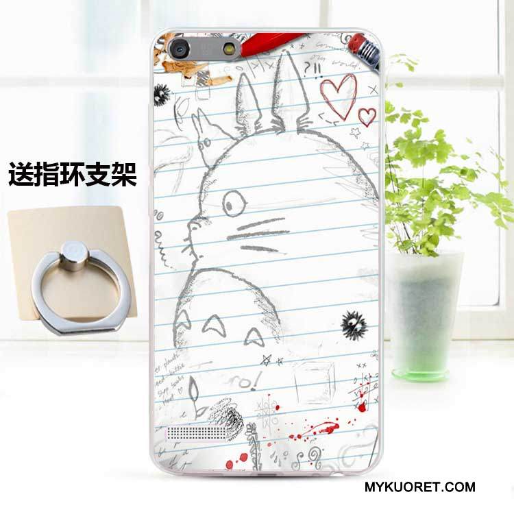 Kuori Huawei Ascend G6 Pehmeä Neste Murtumaton Puhelimen Kuoret, Kotelo Huawei Ascend G6 Silikoni Sininen Persoonallisuus