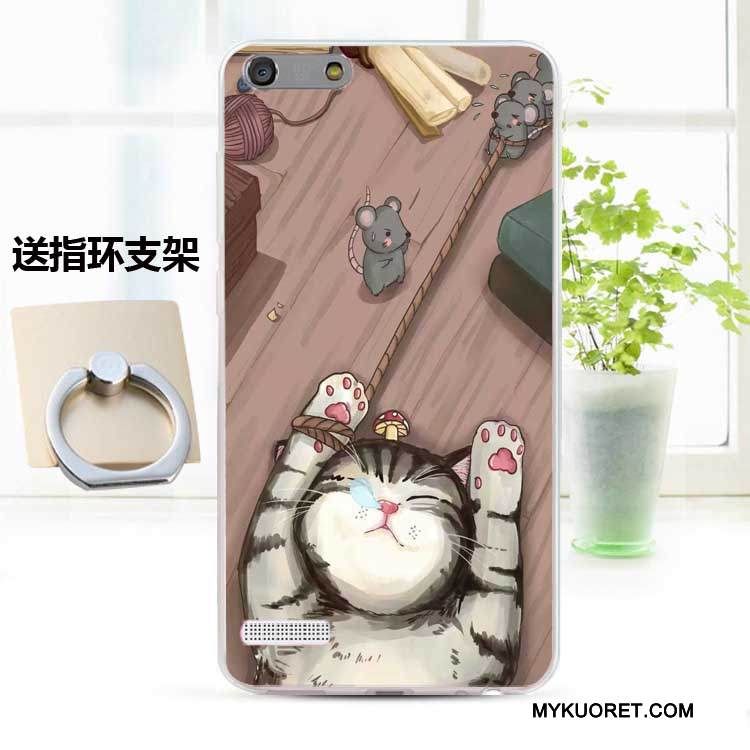 Kuori Huawei Ascend G6 Pehmeä Neste Murtumaton Puhelimen Kuoret, Kotelo Huawei Ascend G6 Silikoni Sininen Persoonallisuus