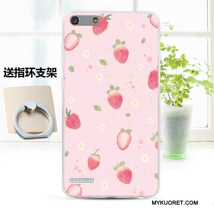 Kuori Huawei Ascend G6 Pehmeä Neste Murtumaton Puhelimen Kuoret, Kotelo Huawei Ascend G6 Silikoni Sininen Persoonallisuus