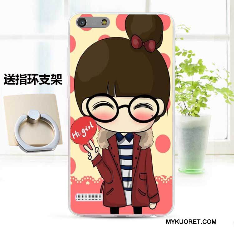 Kuori Huawei Ascend G6 Pehmeä Neste Murtumaton Puhelimen Kuoret, Kotelo Huawei Ascend G6 Silikoni Sininen Persoonallisuus