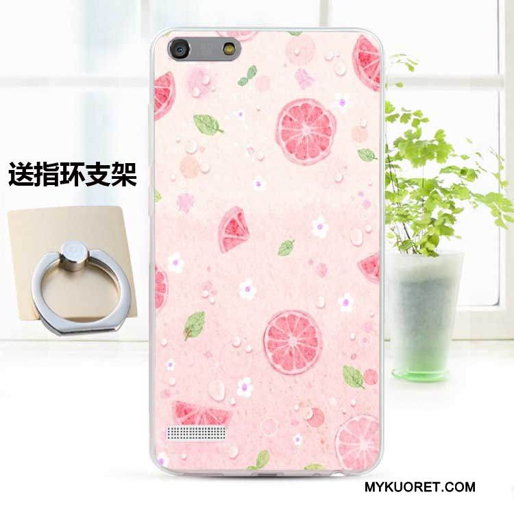 Kuori Huawei Ascend G6 Pehmeä Neste Murtumaton Puhelimen Kuoret, Kotelo Huawei Ascend G6 Silikoni Sininen Persoonallisuus