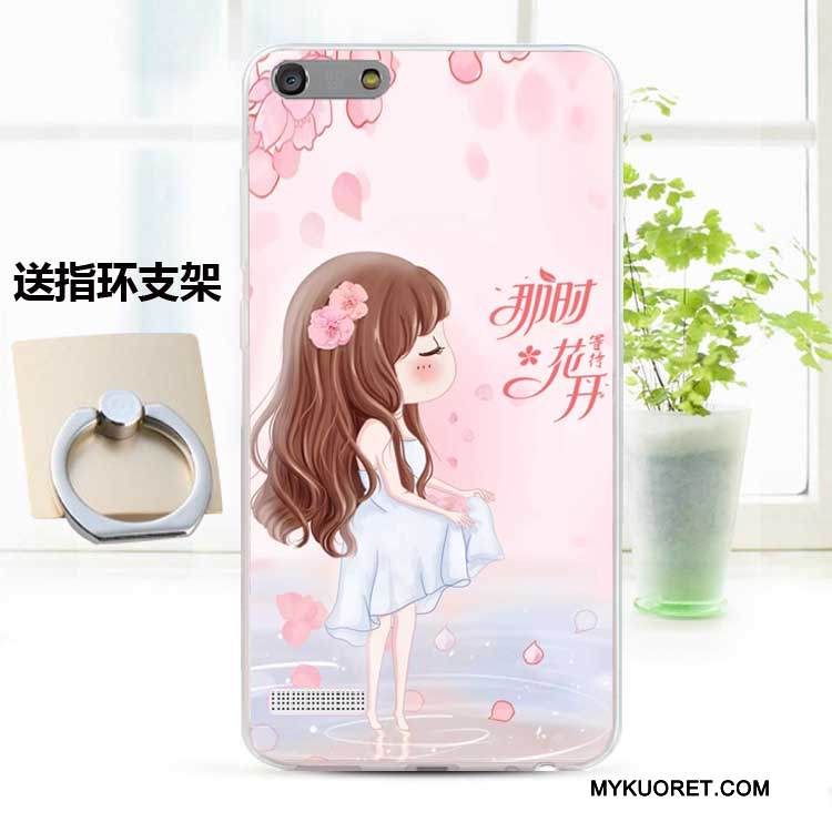 Kuori Huawei Ascend G6 Pehmeä Neste Murtumaton Puhelimen Kuoret, Kotelo Huawei Ascend G6 Silikoni Sininen Persoonallisuus