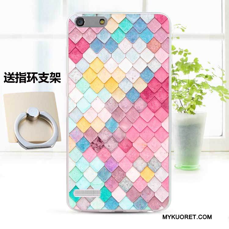 Kuori Huawei Ascend G6 Pehmeä Neste Murtumaton Puhelimen Kuoret, Kotelo Huawei Ascend G6 Silikoni Sininen Persoonallisuus