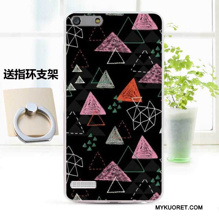 Kuori Huawei Ascend G6 Pehmeä Neste Murtumaton Puhelimen Kuoret, Kotelo Huawei Ascend G6 Silikoni Sininen Persoonallisuus