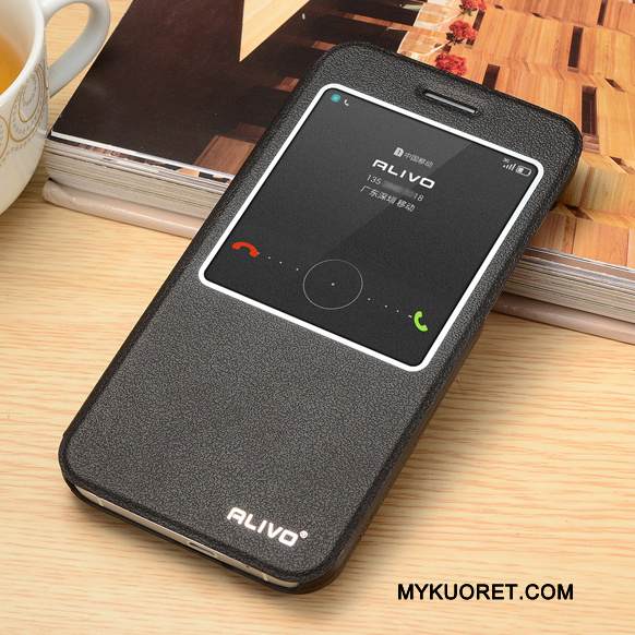 Kuori Huawei Ascend G7 Kuoret Puhelimen Kuoret Murtumaton, Kotelo Huawei Ascend G7 Nahka Punainen