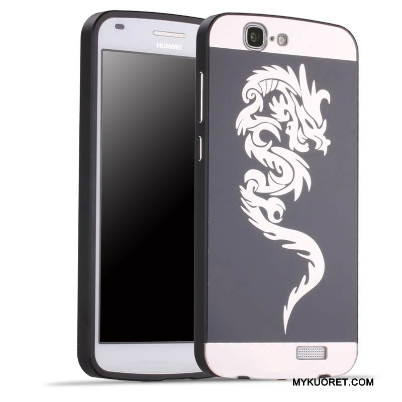 Kuori Huawei Ascend G7 Metalli Kova Puhelimen Kuoret, Kotelo Huawei Ascend G7 Suojaus Takakansi Hopea