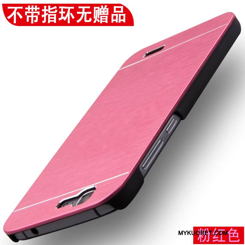 Kuori Huawei Ascend G7 Metalli Pesty Suede Kulta, Kotelo Huawei Ascend G7 Suojaus Kova Murtumaton