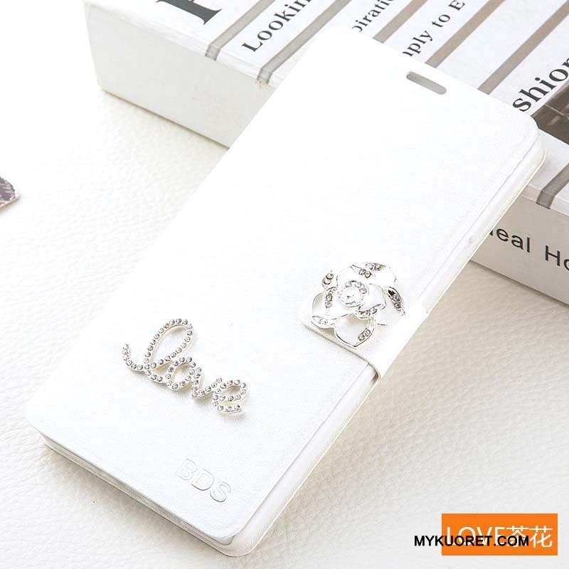 Kuori Huawei Ascend G7 Nahka Puhelimen Kuoret Valkoinen, Kotelo Huawei Ascend G7 Suojaus Murtumaton