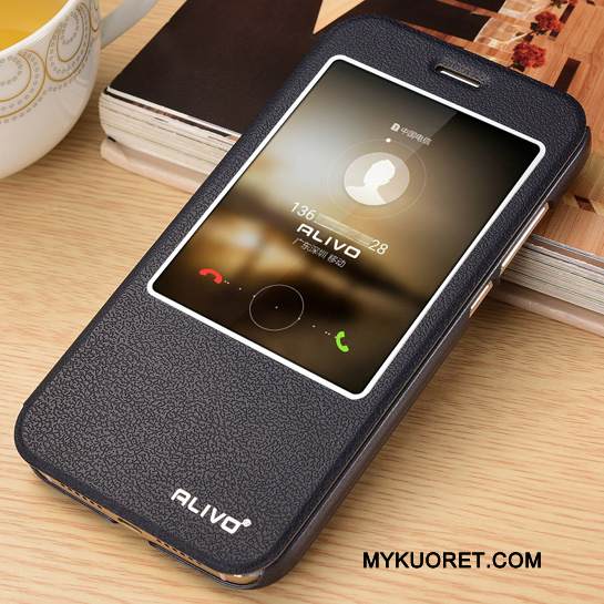 Kuori Huawei Ascend G7 Nahka Trendi Puhelimen Kuoret, Kotelo Huawei Ascend G7 Kuoret Kulta Murtumaton