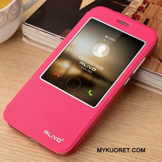 Kuori Huawei Ascend G7 Nahka Trendi Puhelimen Kuoret, Kotelo Huawei Ascend G7 Kuoret Kulta Murtumaton