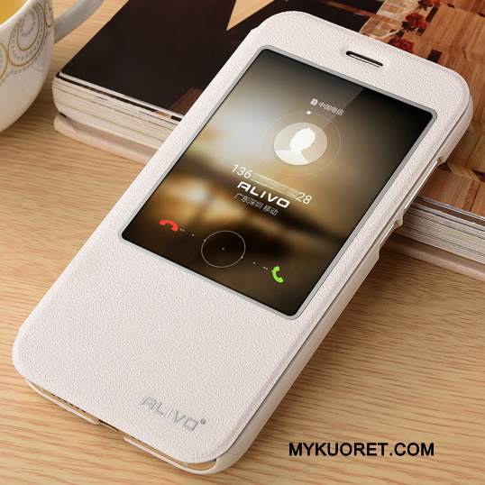 Kuori Huawei Ascend G7 Nahka Trendi Puhelimen Kuoret, Kotelo Huawei Ascend G7 Kuoret Kulta Murtumaton