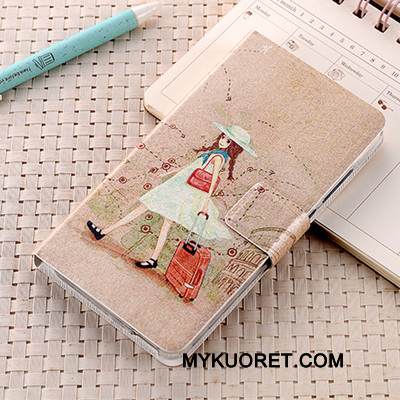 Kuori Huawei Ascend G7 Nahka Vaaleansininen Yksinkertainen, Kotelo Huawei Ascend G7 Suojaus