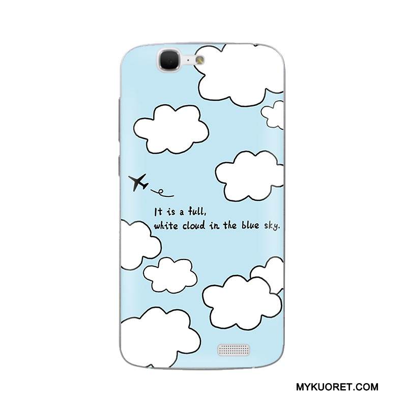 Kuori Huawei Ascend G7 Pehmeä Neste Muokata Murtumaton, Kotelo Huawei Ascend G7 Suojaus Vaaleansininen Puhelimen Kuoret