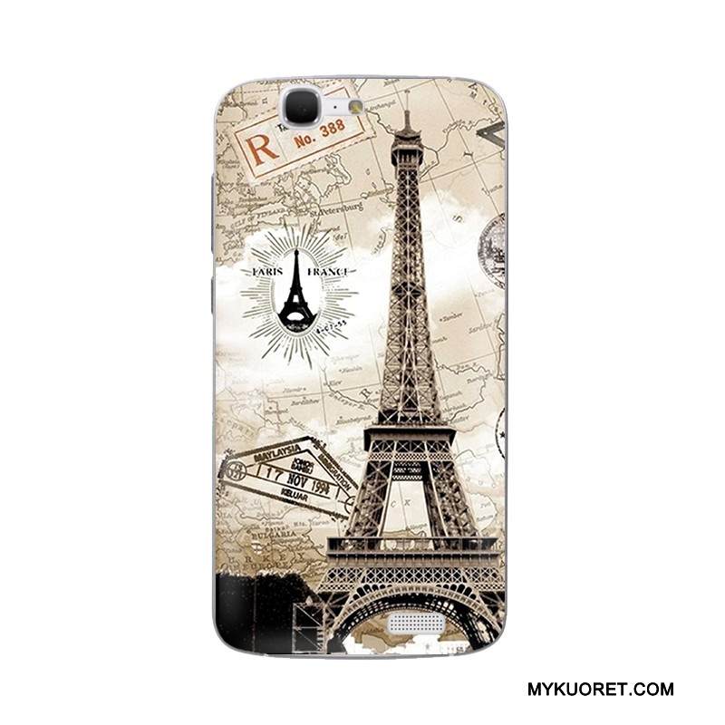 Kuori Huawei Ascend G7 Pehmeä Neste Muokata Murtumaton, Kotelo Huawei Ascend G7 Suojaus Vaaleansininen Puhelimen Kuoret