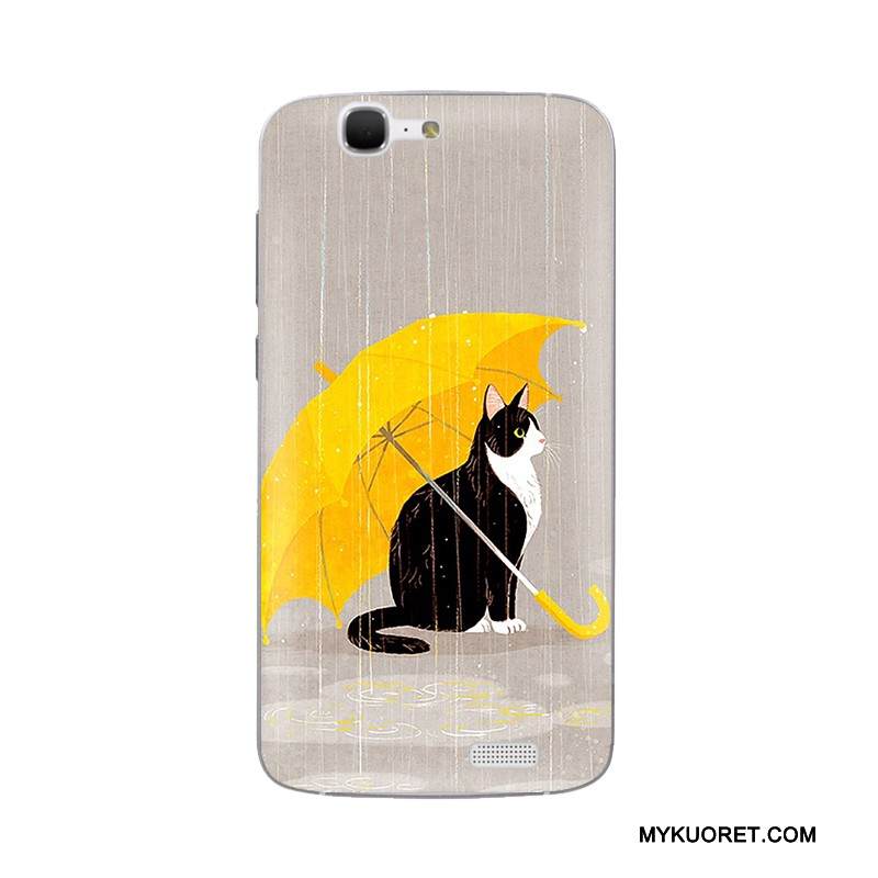 Kuori Huawei Ascend G7 Pehmeä Neste Muokata Murtumaton, Kotelo Huawei Ascend G7 Suojaus Vaaleansininen Puhelimen Kuoret