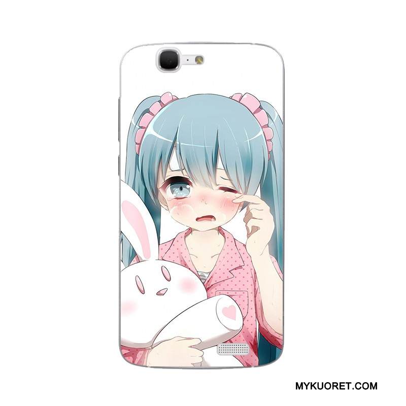 Kuori Huawei Ascend G7 Pehmeä Neste Muokata Murtumaton, Kotelo Huawei Ascend G7 Suojaus Vaaleansininen Puhelimen Kuoret