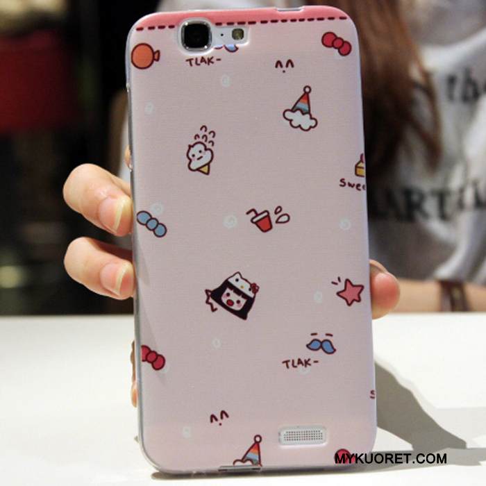 Kuori Huawei Ascend G7 Pehmeä Neste Murtumaton Puhelimen Kuoret, Kotelo Huawei Ascend G7 Monivärinen
