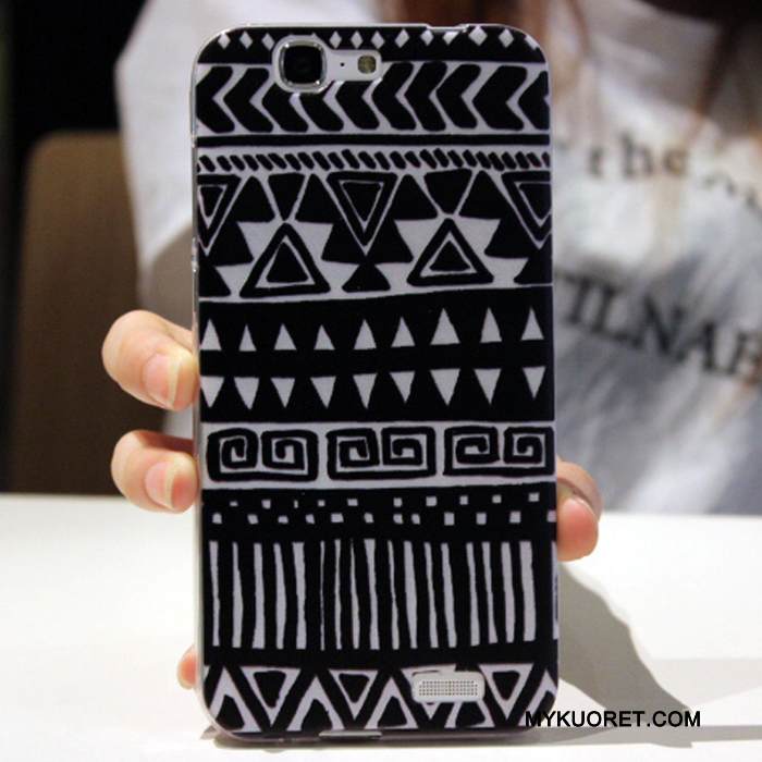Kuori Huawei Ascend G7 Pehmeä Neste Murtumaton Puhelimen Kuoret, Kotelo Huawei Ascend G7 Monivärinen