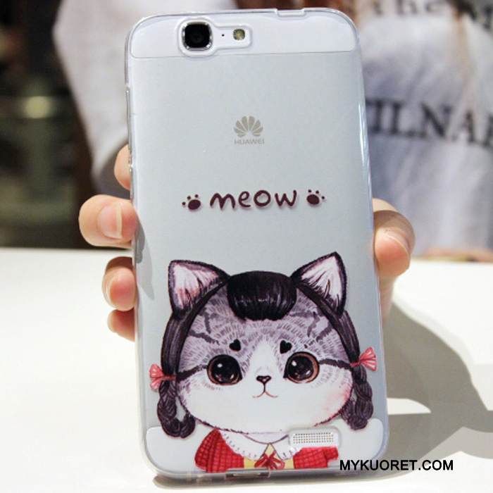 Kuori Huawei Ascend G7 Pehmeä Neste Murtumaton Puhelimen Kuoret, Kotelo Huawei Ascend G7 Monivärinen