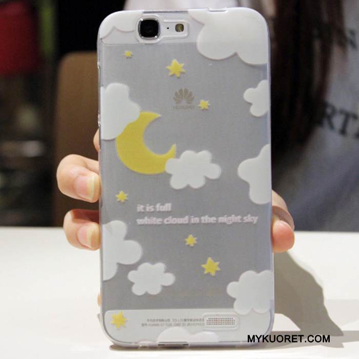 Kuori Huawei Ascend G7 Pehmeä Neste Murtumaton Puhelimen Kuoret, Kotelo Huawei Ascend G7 Monivärinen