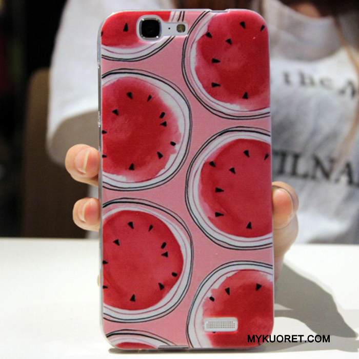 Kuori Huawei Ascend G7 Pehmeä Neste Murtumaton Puhelimen Kuoret, Kotelo Huawei Ascend G7 Monivärinen