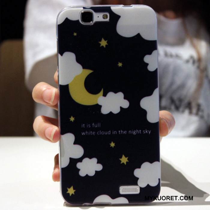 Kuori Huawei Ascend G7 Pehmeä Neste Murtumaton Puhelimen Kuoret, Kotelo Huawei Ascend G7 Monivärinen