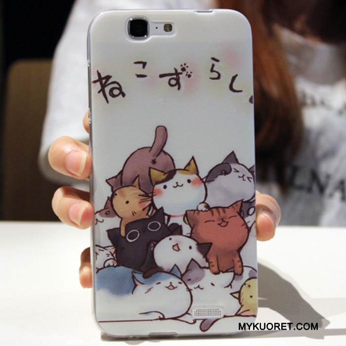 Kuori Huawei Ascend G7 Pehmeä Neste Murtumaton Puhelimen Kuoret, Kotelo Huawei Ascend G7 Monivärinen