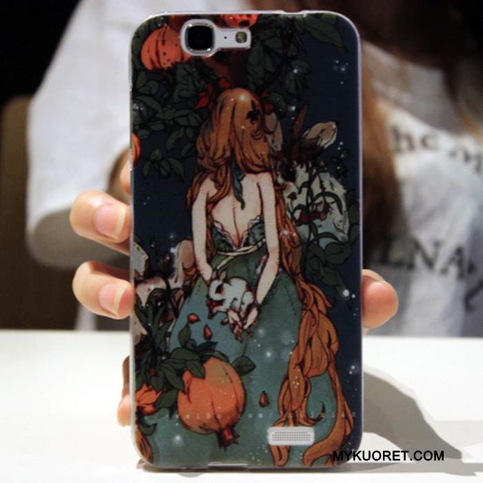 Kuori Huawei Ascend G7 Pehmeä Neste Murtumaton Puhelimen Kuoret, Kotelo Huawei Ascend G7 Monivärinen
