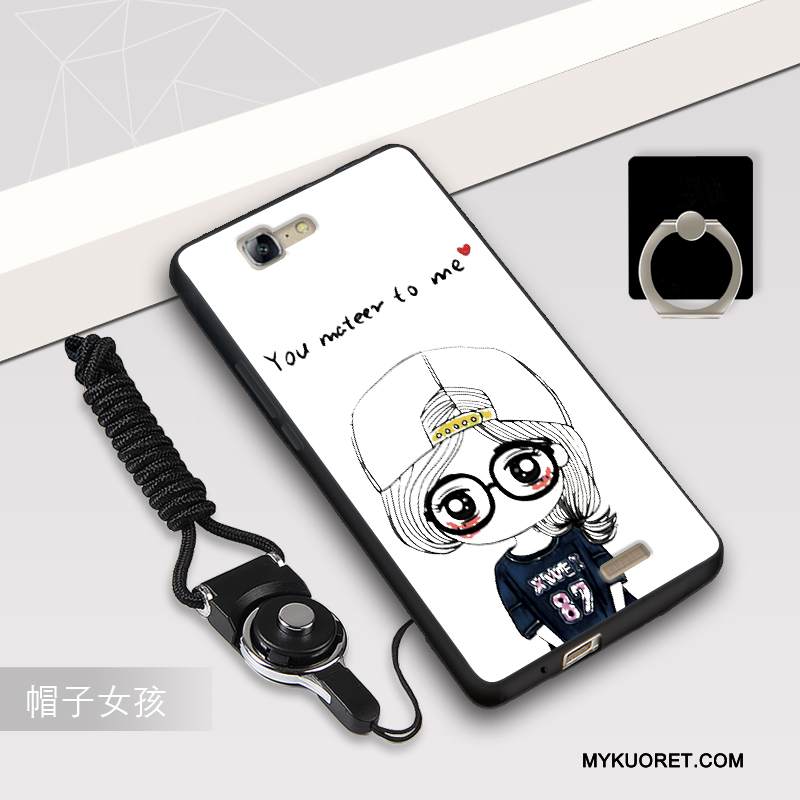 Kuori Huawei Ascend G7 Pehmeä Neste Persoonallisuus Pesty Suede, Kotelo Huawei Ascend G7 Luova Puhelimen Kuoret Valkoinen