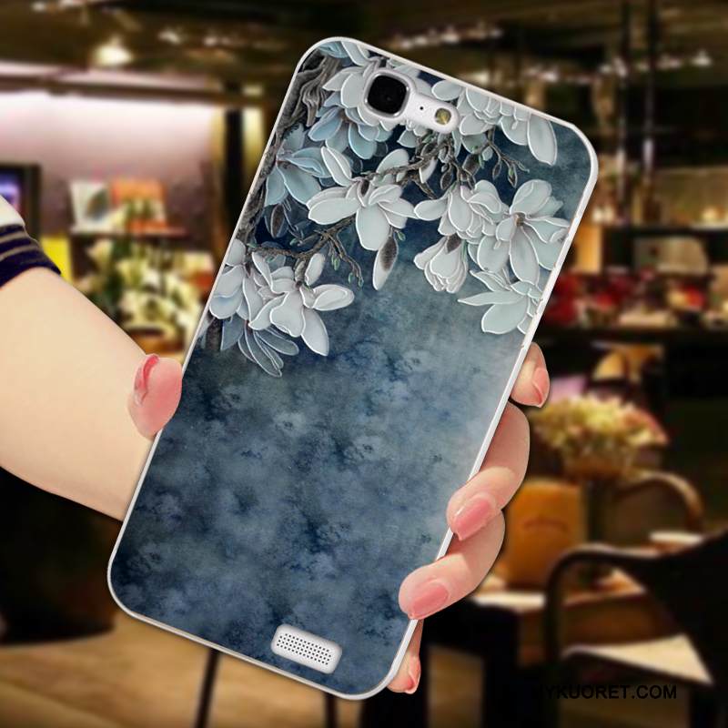 Kuori Huawei Ascend G7 Silikoni Kukka Murtumaton, Kotelo Huawei Ascend G7 Pehmeä Neste Jauhe Kustannukset