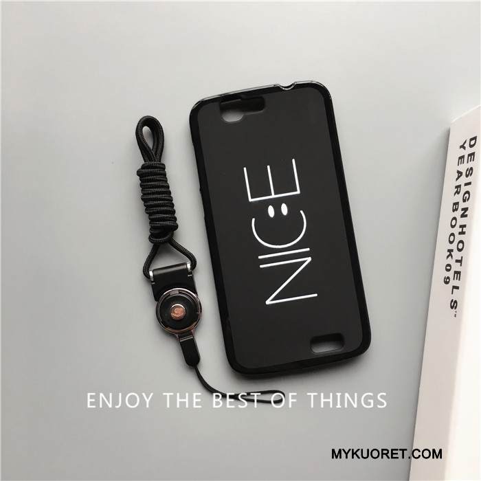 Kuori Huawei Ascend G7 Silikoni Musta Ripustettavat Koristeet, Kotelo Huawei Ascend G7 Sarjakuva Trendi Puhelimen Kuoret