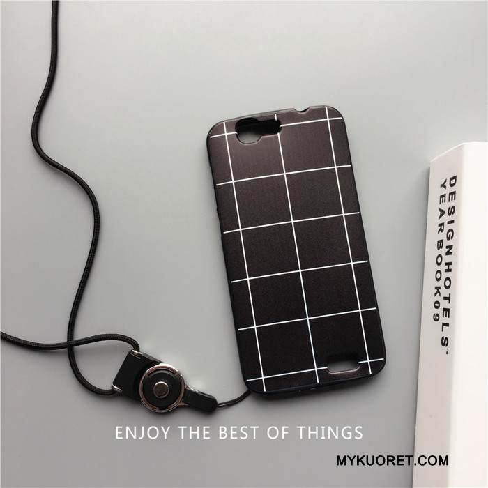 Kuori Huawei Ascend G7 Silikoni Musta Ripustettavat Koristeet, Kotelo Huawei Ascend G7 Sarjakuva Trendi Puhelimen Kuoret