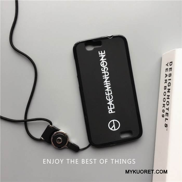 Kuori Huawei Ascend G7 Silikoni Musta Ripustettavat Koristeet, Kotelo Huawei Ascend G7 Sarjakuva Trendi Puhelimen Kuoret