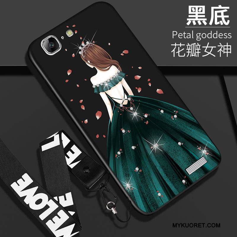 Kuori Huawei Ascend G7 Silikoni Persoonallisuus Ihana, Kotelo Huawei Ascend G7 Suojaus Murtumaton Punainen