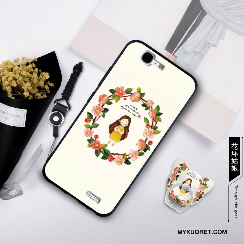 Kuori Huawei Ascend G7 Silikoni Persoonallisuus Vaalean, Kotelo Huawei Ascend G7 Suojaus Trendi Puhelimen Kuoret