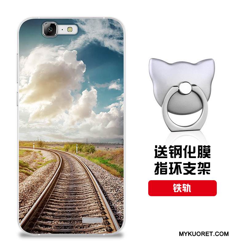 Kuori Huawei Ascend G7 Silikoni Punainen Malli, Kotelo Huawei Ascend G7 Pehmeä Neste Muokata Puhelimen Kuoret