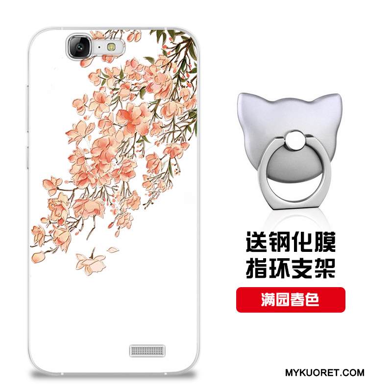 Kuori Huawei Ascend G7 Silikoni Punainen Malli, Kotelo Huawei Ascend G7 Pehmeä Neste Muokata Puhelimen Kuoret