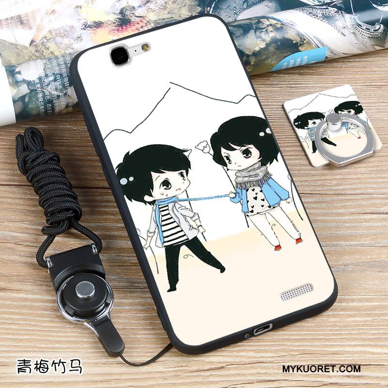 Kuori Huawei Ascend G7 Silikoni Valkoinen Trendi, Kotelo Huawei Ascend G7 Suojaus Puhelimen Kuoret Murtumaton