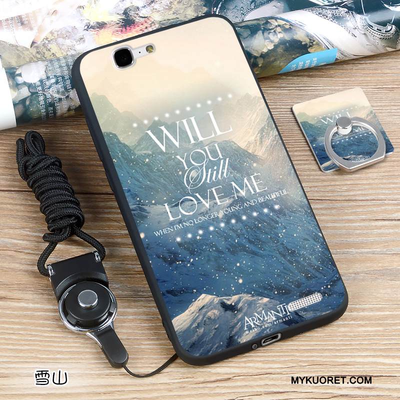 Kuori Huawei Ascend G7 Silikoni Valkoinen Trendi, Kotelo Huawei Ascend G7 Suojaus Puhelimen Kuoret Murtumaton